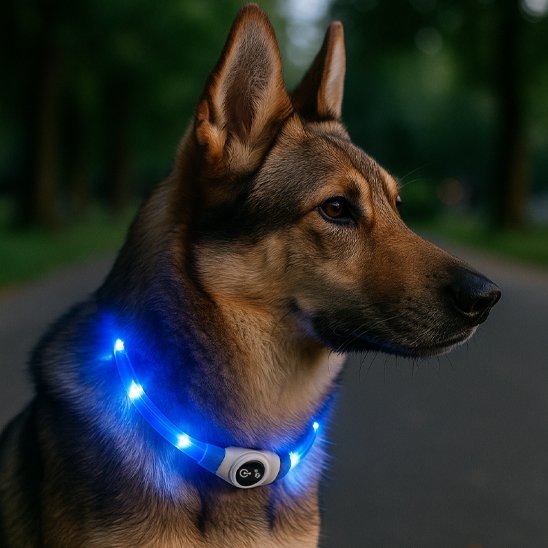 Collier lumineux chien | Sécurité Nocturne - My premium dog