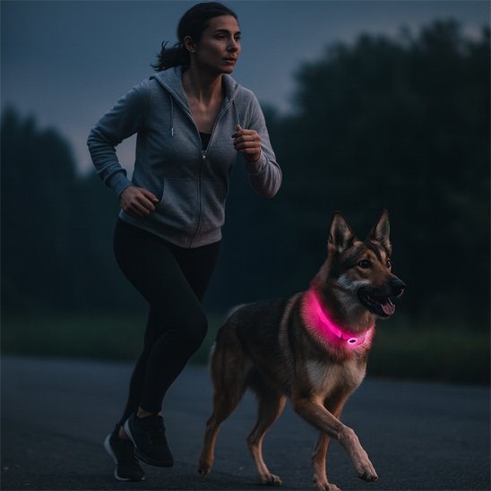 Collier lumineux chien | Sécurité Nocturne - My premium dog